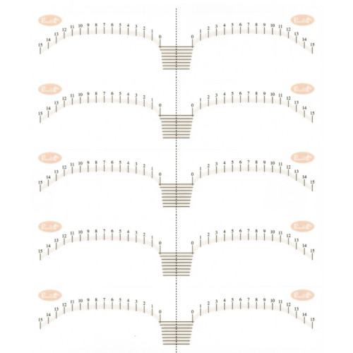 3D Szemöldök mérő matrica 10db
